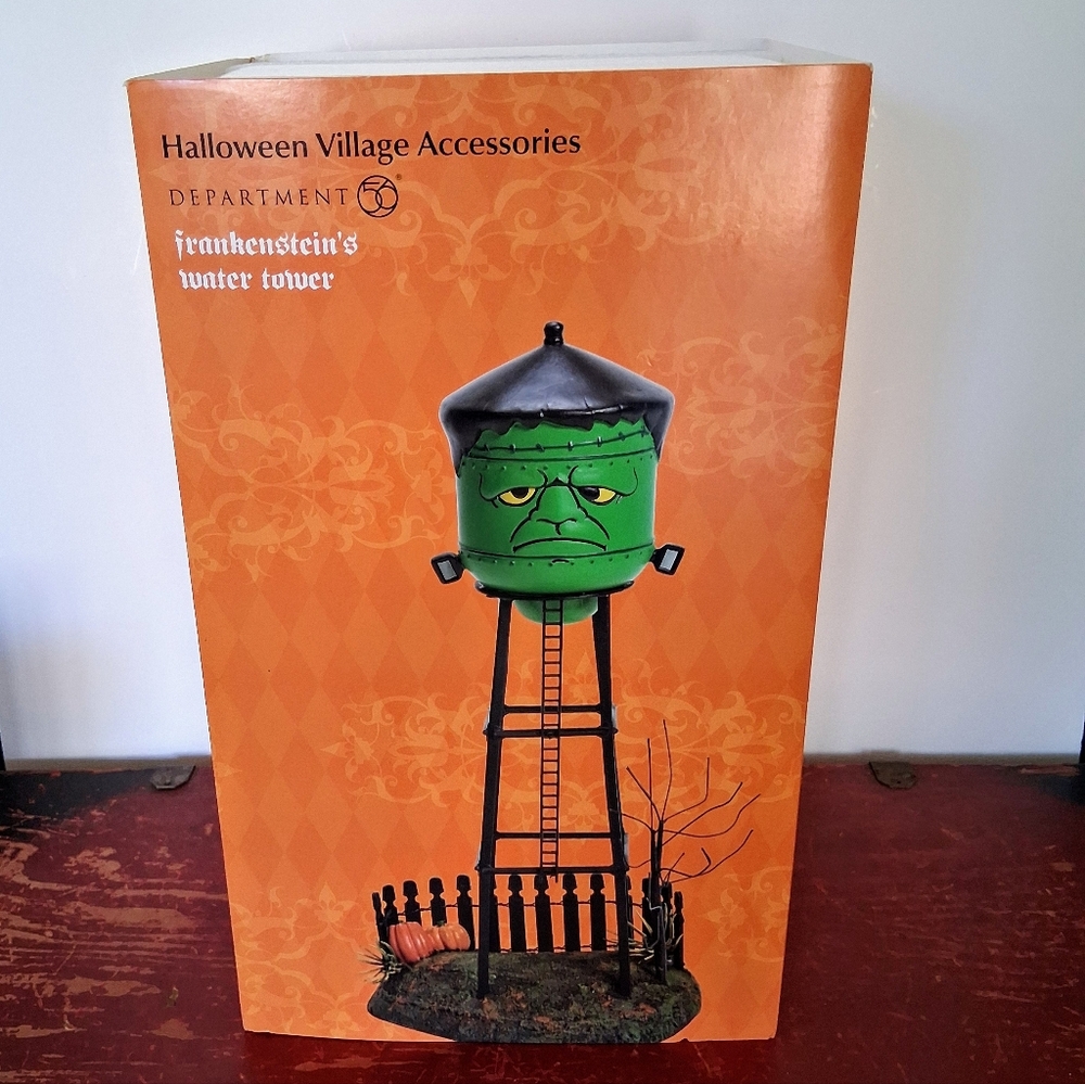 Dept 56 Halloween Village Frankenstein's Water Tower NEW